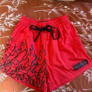 Kill Crew Women's Red Flame Athletic Shorts